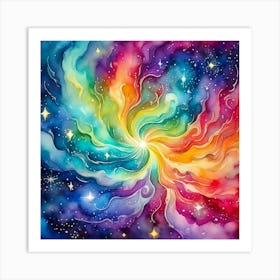 Galaxy Swirl Painting Art Print