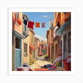 Laundry Day Art Print Art Print