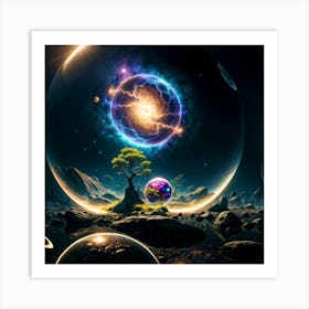 Spheres In Space Art Print