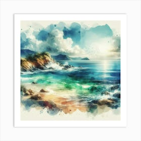 Watercolor Seascape 12 Poster