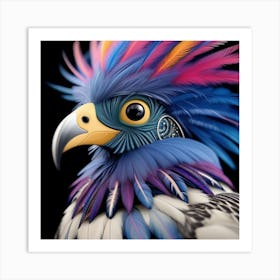 Eagle With Feathers Art Print