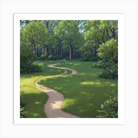 Path Through the Trees Art Print