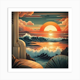 Hawaiian Sunset Art Print