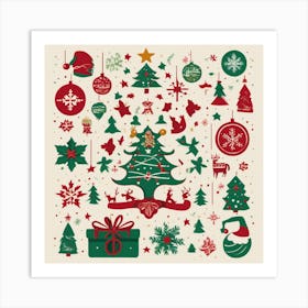 Christmas Ornaments Art Print