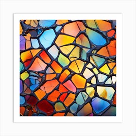 Colorful Glass Mosaic 1 Art Print