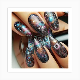 Galaxy Nails 1 Art Print