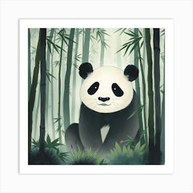 Panda Bear In The Forest 1 Art Print