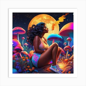 Mushroom Girl Art Print