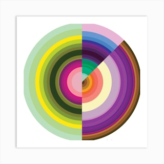Color Wheel Circle 3 Square Art Print