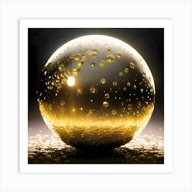 Golden Sphere Art Print