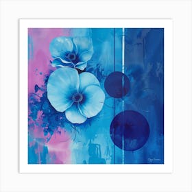 Blue Violets Art Print