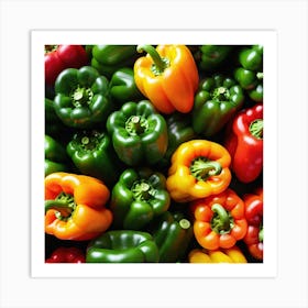 Colorful Peppers 40 Art Print