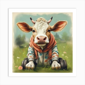 Cows In The Grass Art Print