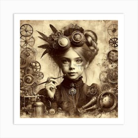 Steampunk Girl 15 Art Print