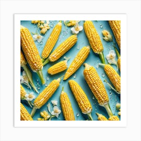 Sweetcorn As A Logo Miki Asai Macro Photography Close Up Hyper Detailed Trending On Artstation (5) Art Print