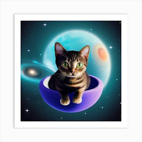 Galaxy Kitty Art Print