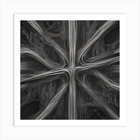 Abstract Black And White 1 Art Print