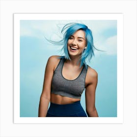 Firefly Cheerful Blue Haired Russian Girl In Sportswear 19519 (2) Art Print