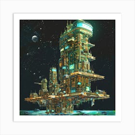 Futuristic City 1 Art Print