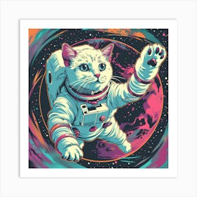 Cat In Space 8 Art Print