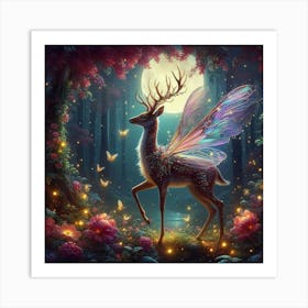 Fairy Deer Art Print