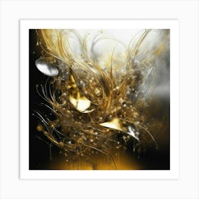 Abstract Gold Art Print