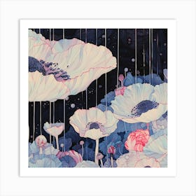 Poppies In The Rain Art Print