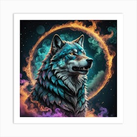 Wolf In The Sky Art Print