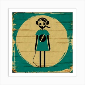 Dj Girl 2 Art Print