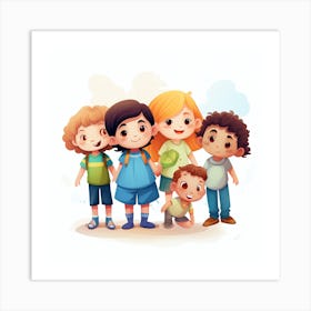 Group Of Children Art Print