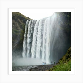 Waterfall In Iceland Art Print