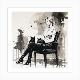 Black Cat Art Print