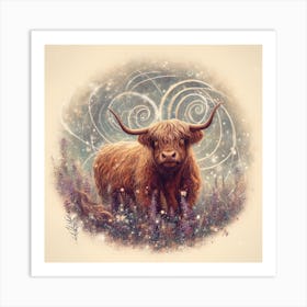 Highland Cow 11 Art Print