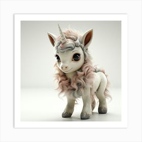 Unicorn 3d Model 21 Art Print