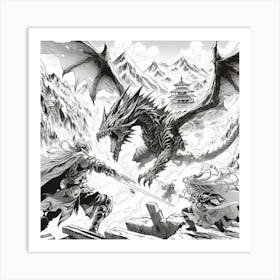 Dragon Warrior by dee Art Print