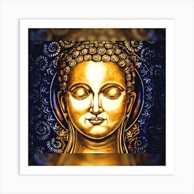 Buddha face Nirvana 01 Art Print