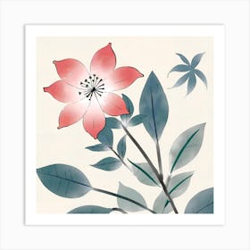 Chinese Flower Painting 1 Art Print