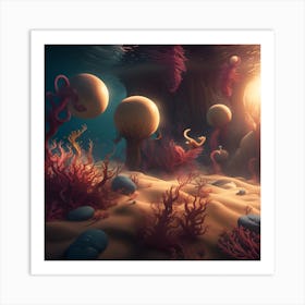 Underwater Seascape Art Print