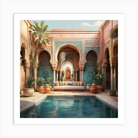 Moroccan Villa Art Print