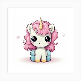 Cute Unicorn 411 Art Print