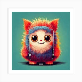 Firefly Whimsical Fluffy Smartphone Creature With A Playful Charm 54884 (2) Art Print