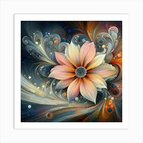 Abstract Flower Painting 17 Art Print