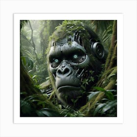 Gorilla In The Jungle 1 Art Print