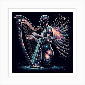 Celestial Harp Art Print