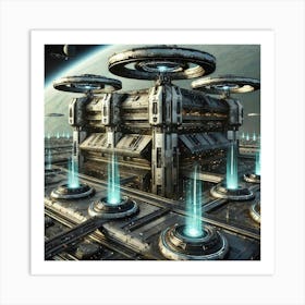 The Defensive Features Of A Futuristic Industrial Art Print