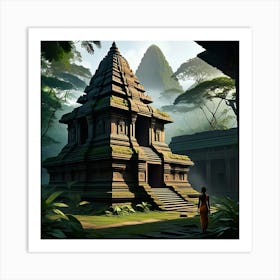 Temple In The Jungle 3 Art Print