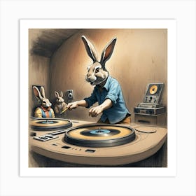 Rabbit Dj 9 Art Print