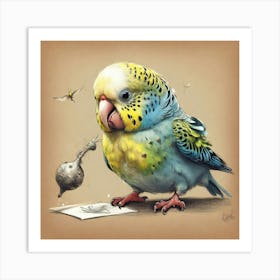 Budgie Bird 3 Art Print