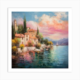 Cerulean Twilight Reflections 1 Art Print