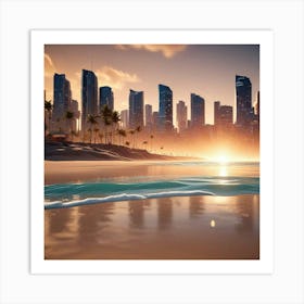 Sunset On The Beach 15 Art Print